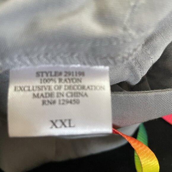 Feeling Proud Womens Shorts Set XXL Rainbow Pride White Gray Elastic Waist Tie - Picture 7 of 12